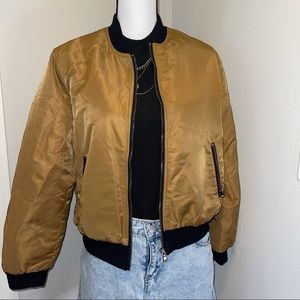 Forever 21 khaki bomber jacket